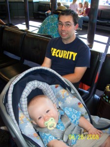 Aiden is about to ride in a plane for the first time.