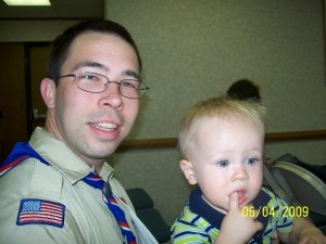 My Eagle Scout and future Eagle Scout.