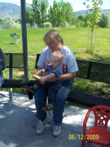 Reading Stories with Great Aunt Vicky.