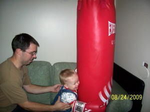 Aiden also took up boxing this past week.