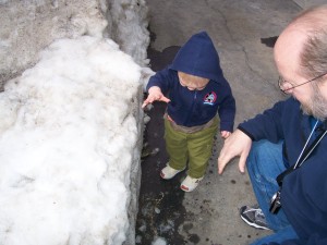 Playing in the snow at Snowbird.