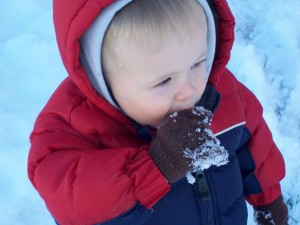 Yummy!  MY first taste of an icycle!