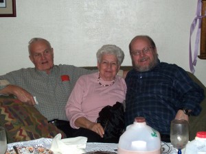 My dad and his parents.  