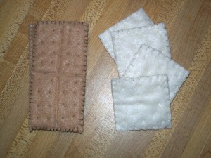 Last week's felt crackers.