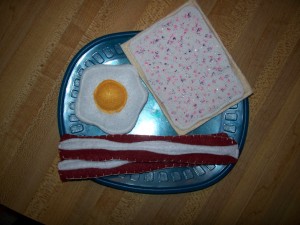 This week's felt bacon, egg, and poptart.