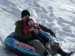 Aiden takes a turn with Matt, look at the joy on Aiden's face.  :)