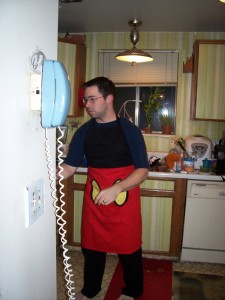 Look Erica and Matt, he is using his apron!