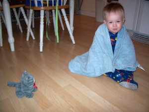 Aiden and his "kitty."