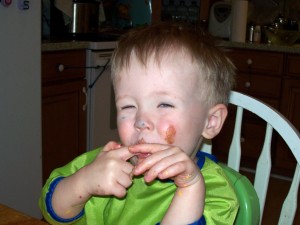 Birthday cake is yummy!