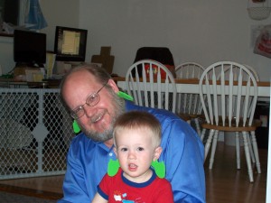 Grandpa and Aiden being silly.